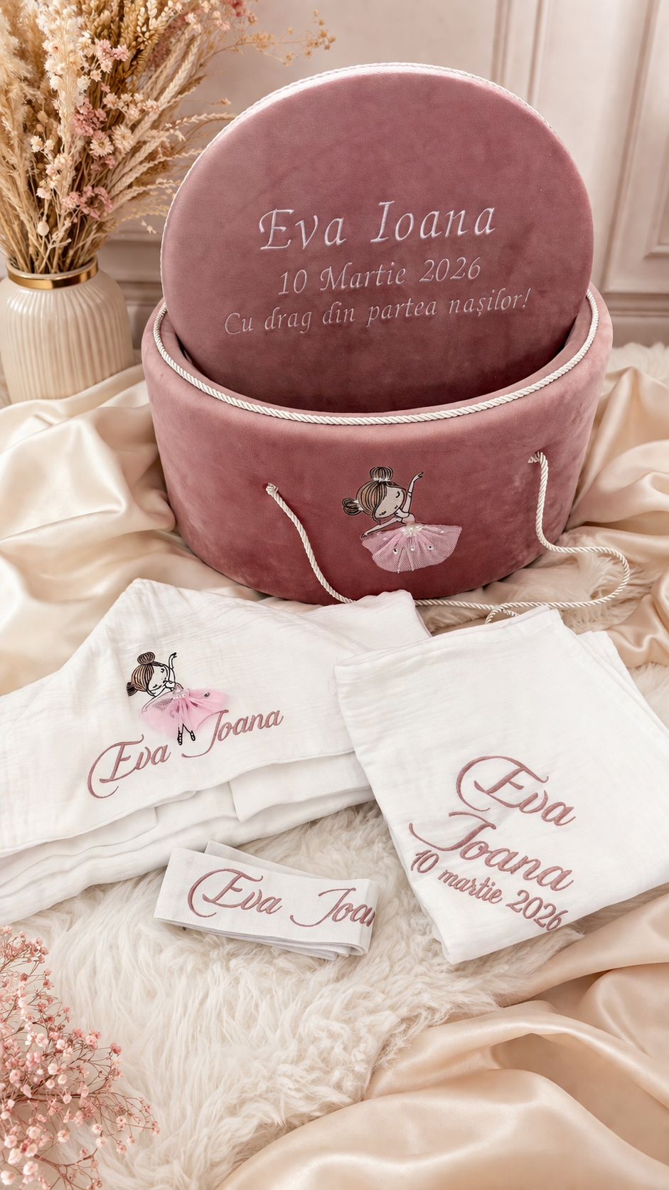Trusou botez Luxury pink Ballerina