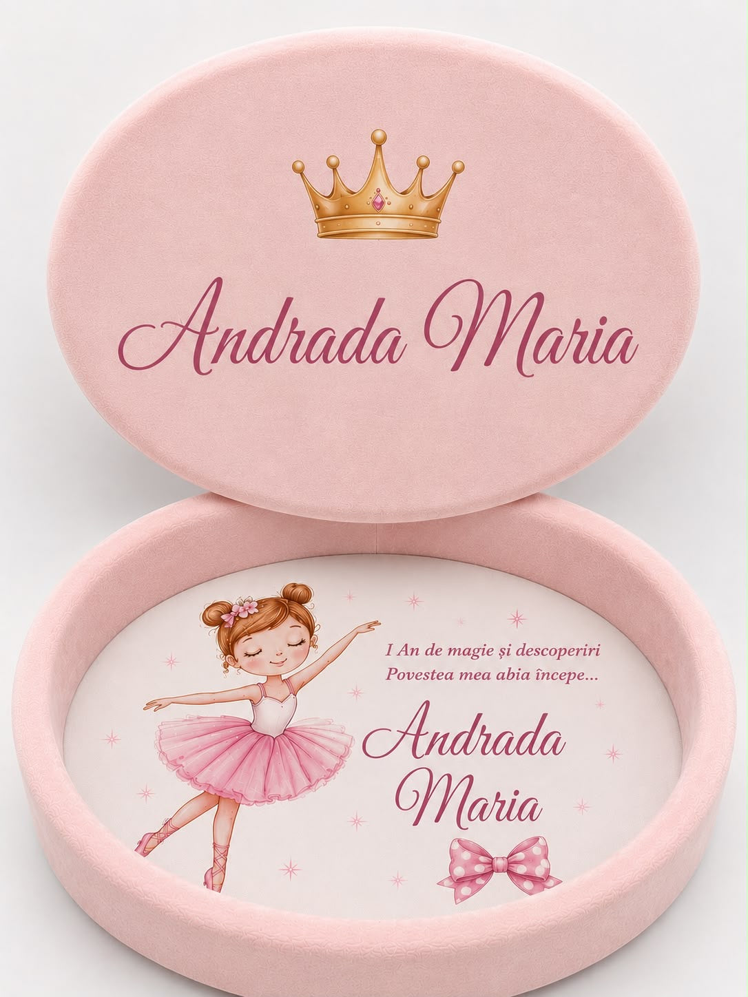 Set aniversar din catifea cu balerina