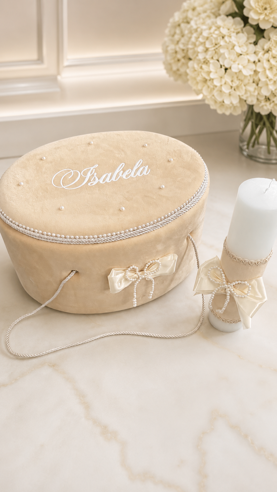 Trusou botez crem cu perle