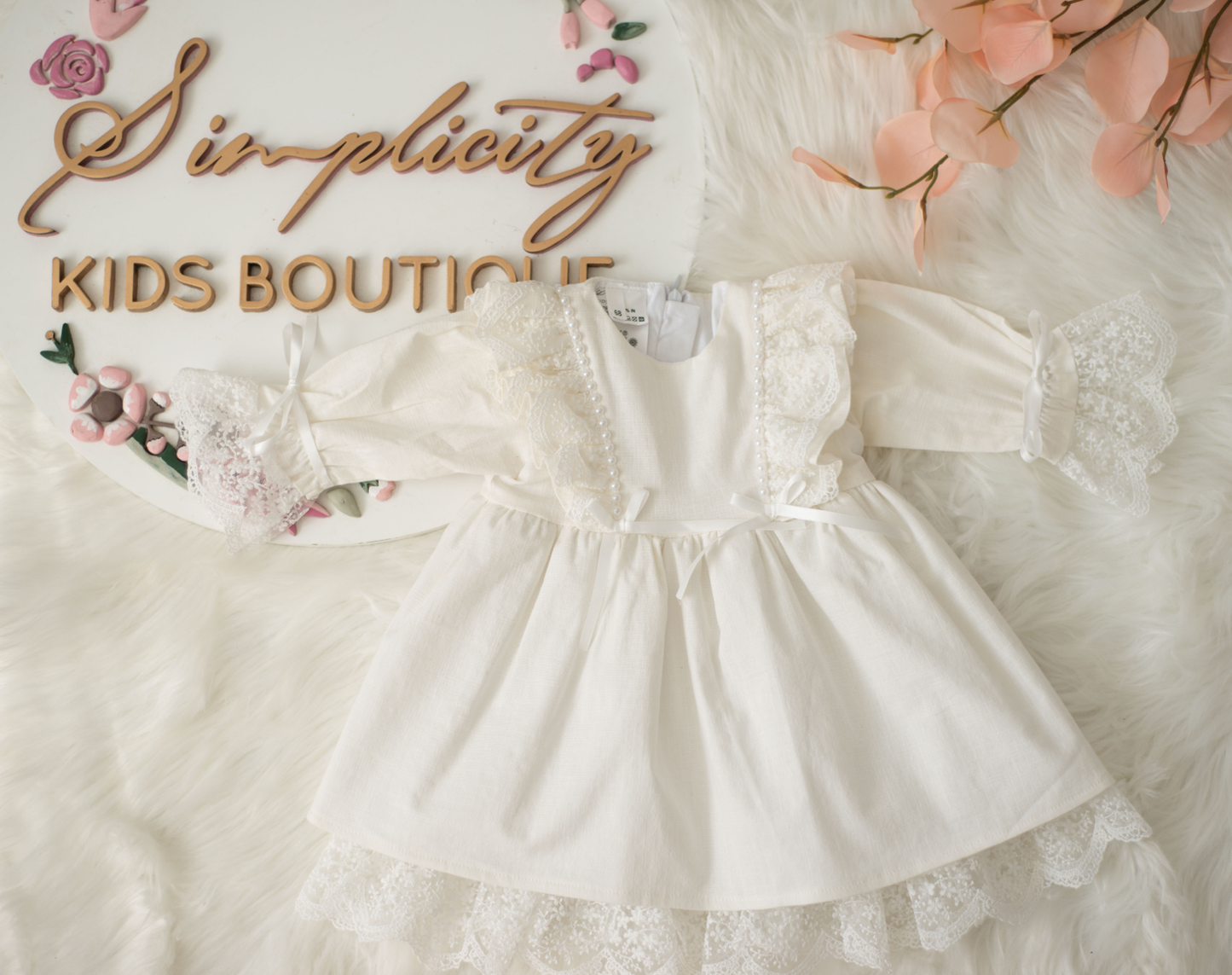 Rochie fetite botez din in Ivory