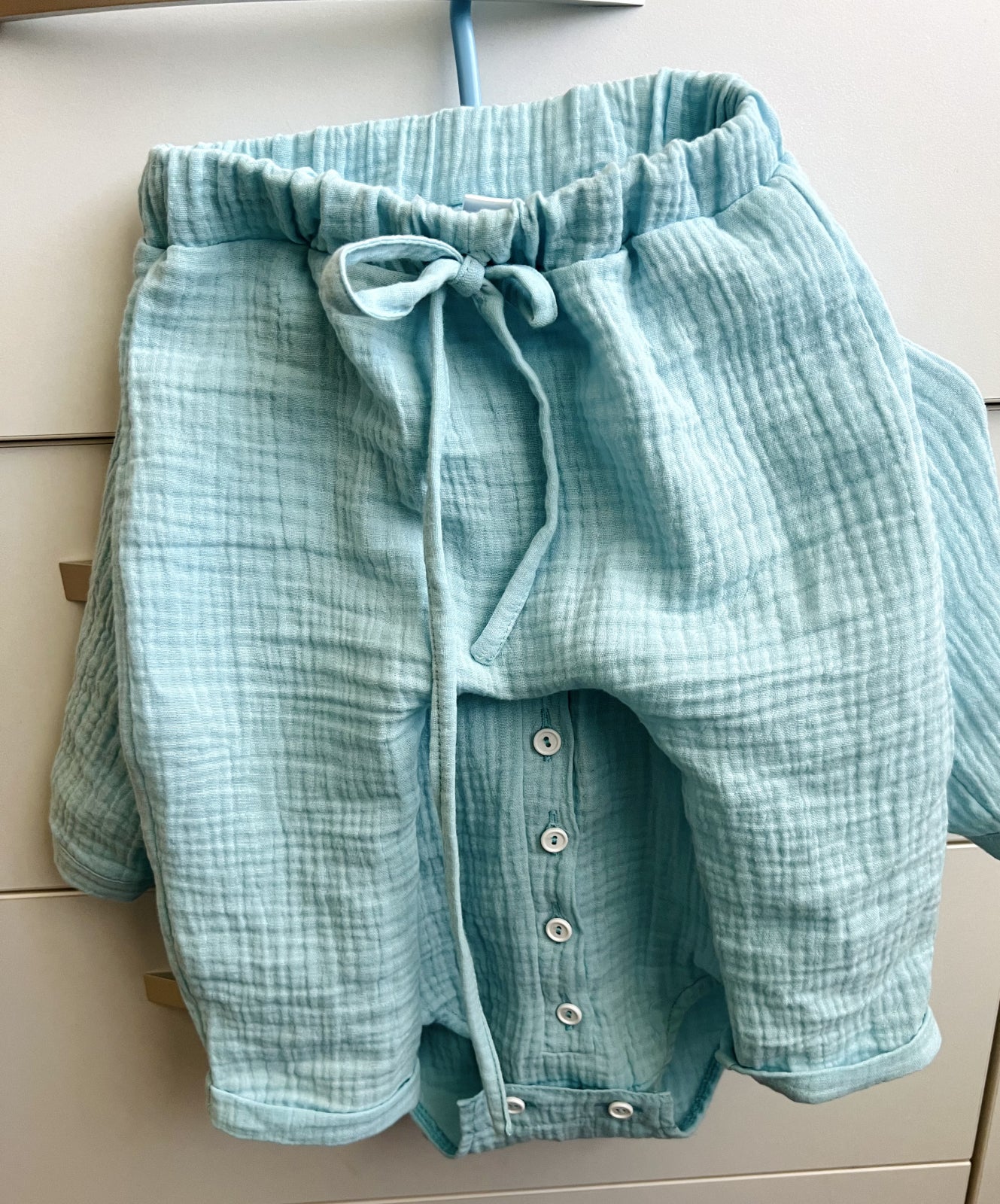 Pantaloni Muselina Albaștri