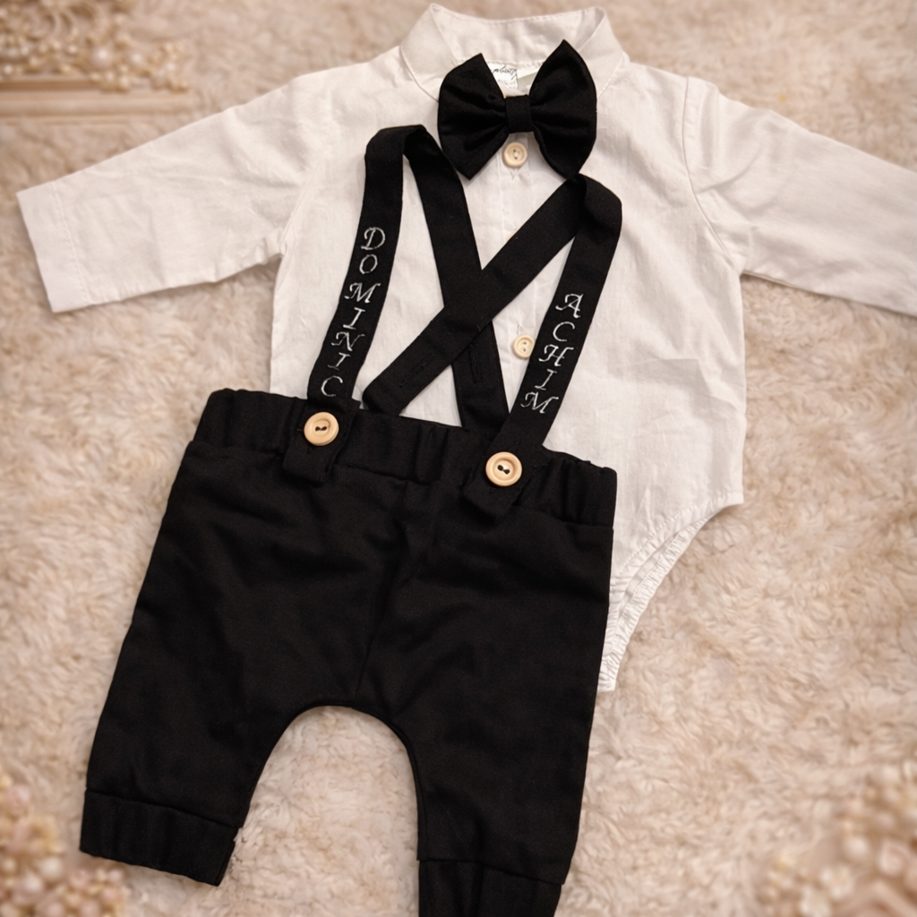 Costum botez Valerian negru