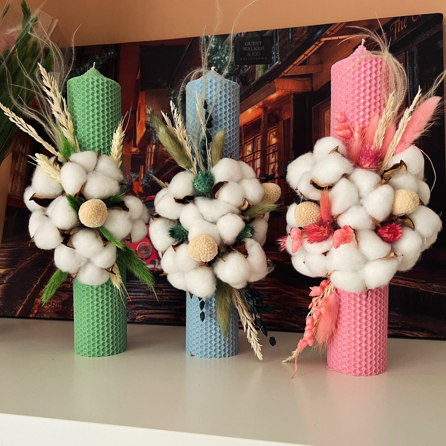 Lumanare ceara naturala diverse culori