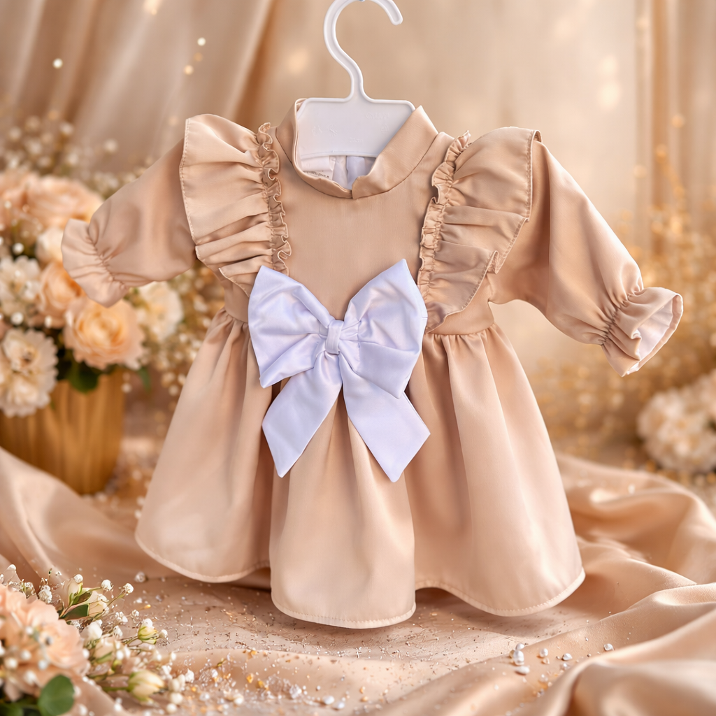 Rochie botez fetite Sandra crem