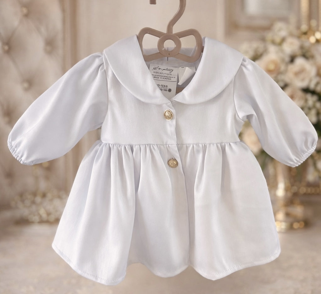 Rochie fetite botez alba Raisa