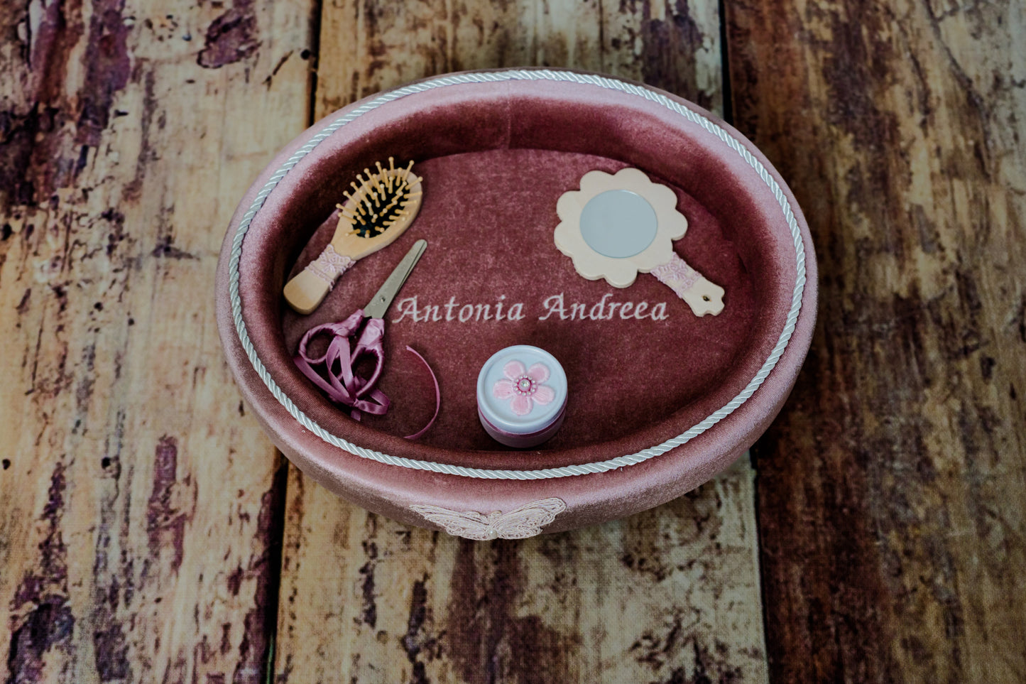 Set aniversar Catifea Roz