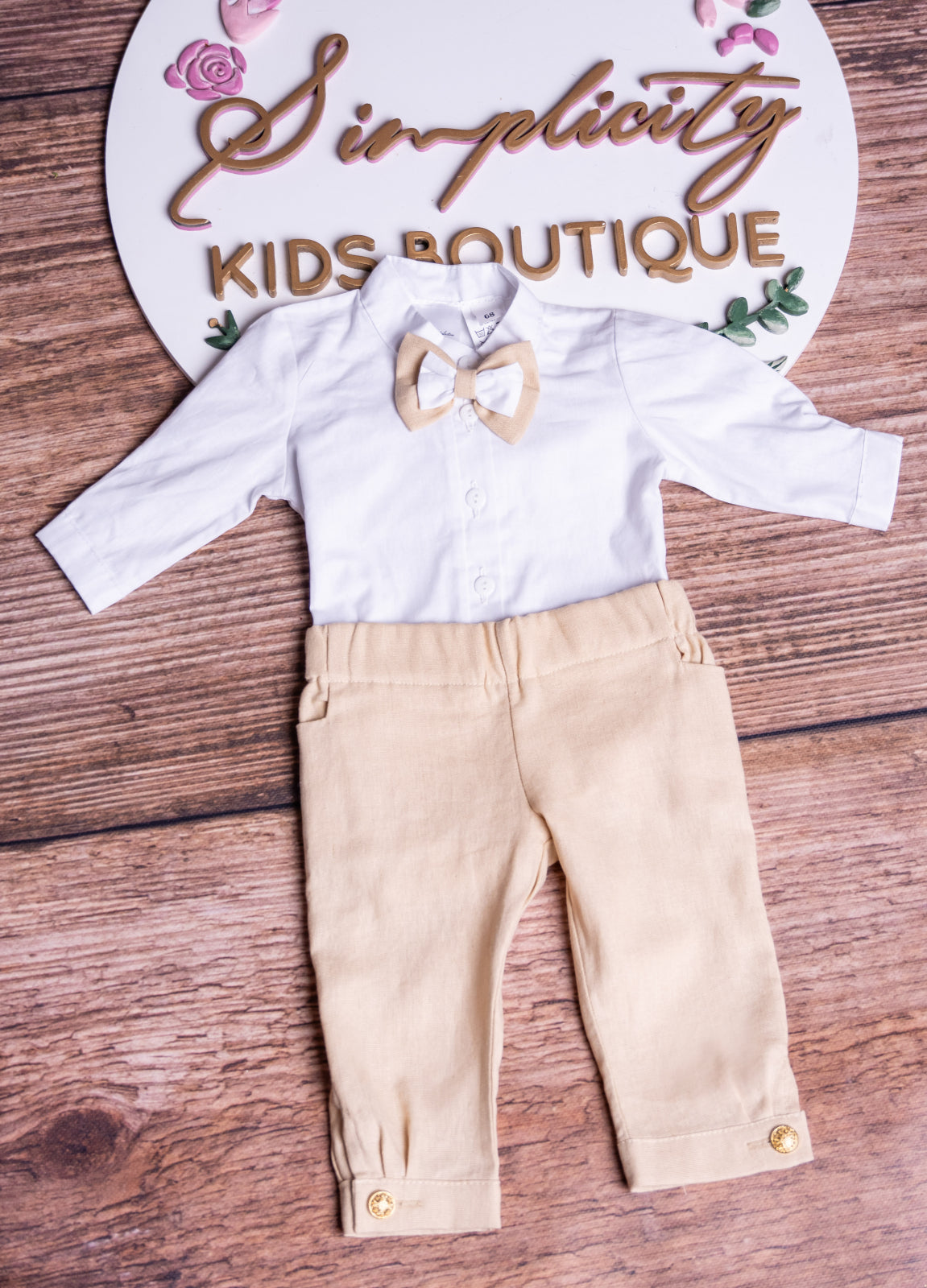 Set botez baieti Billy beige