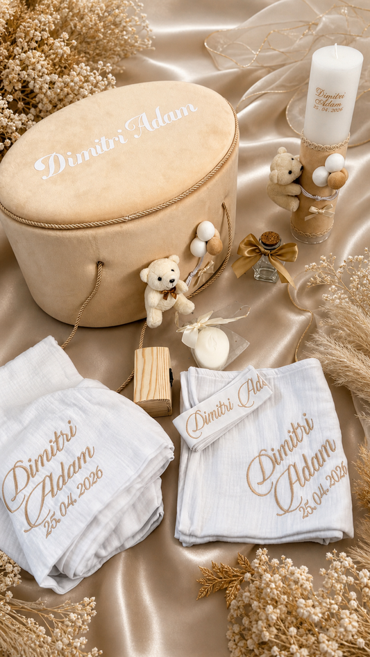 Trusou botez Luxury Beige Bear