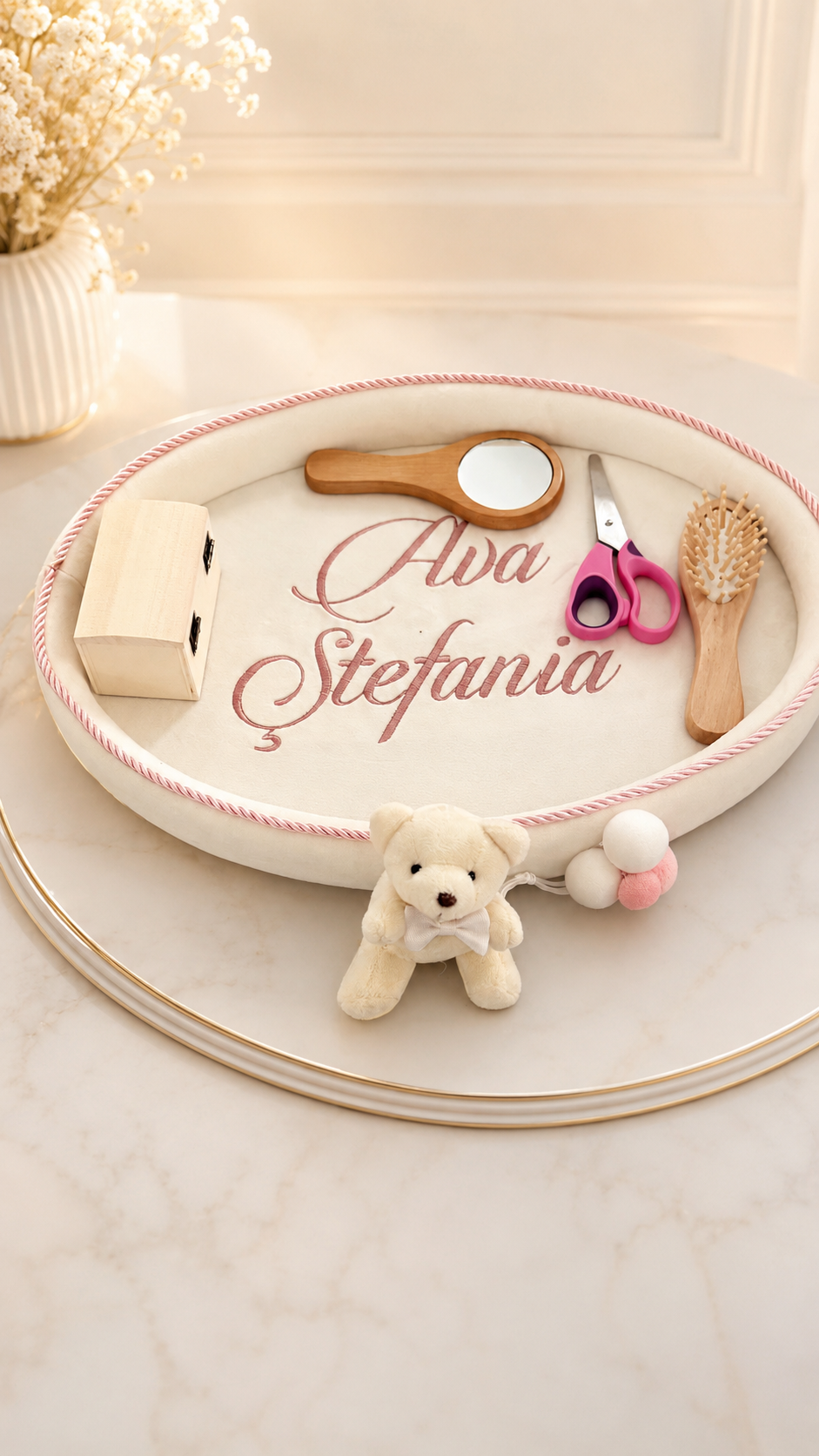 Set aniversare Velvet Ivory-Pink