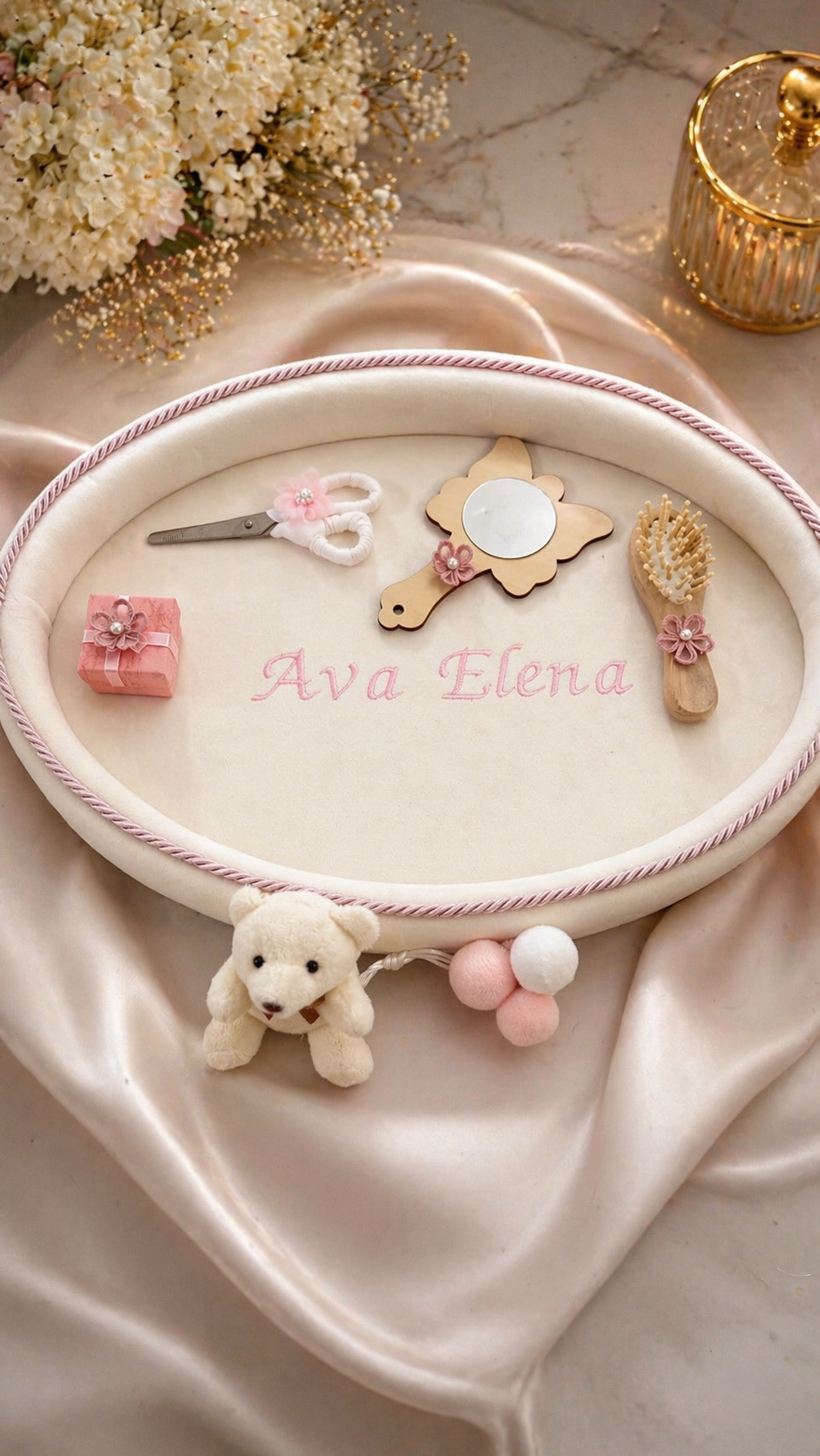 Set aniversare Velvet Ivory-Pink