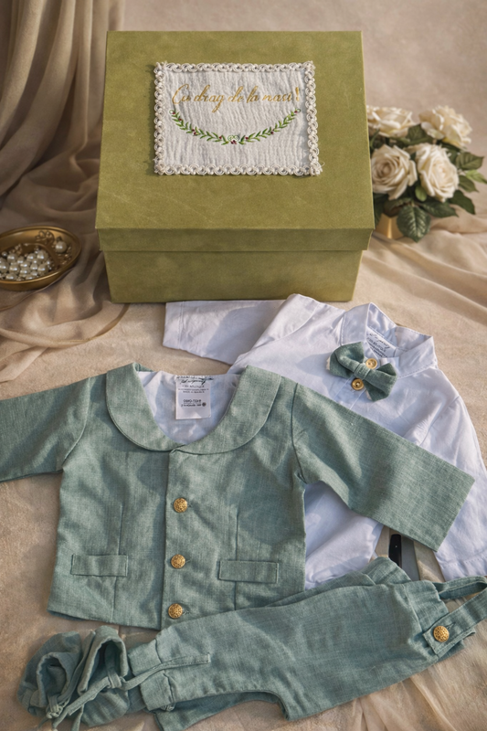 Pachet - Trusou botez + Costum Mint