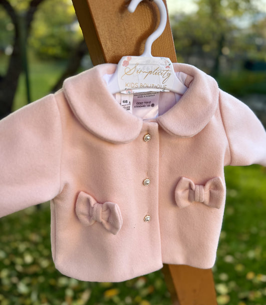 Palton fetița Angela roz