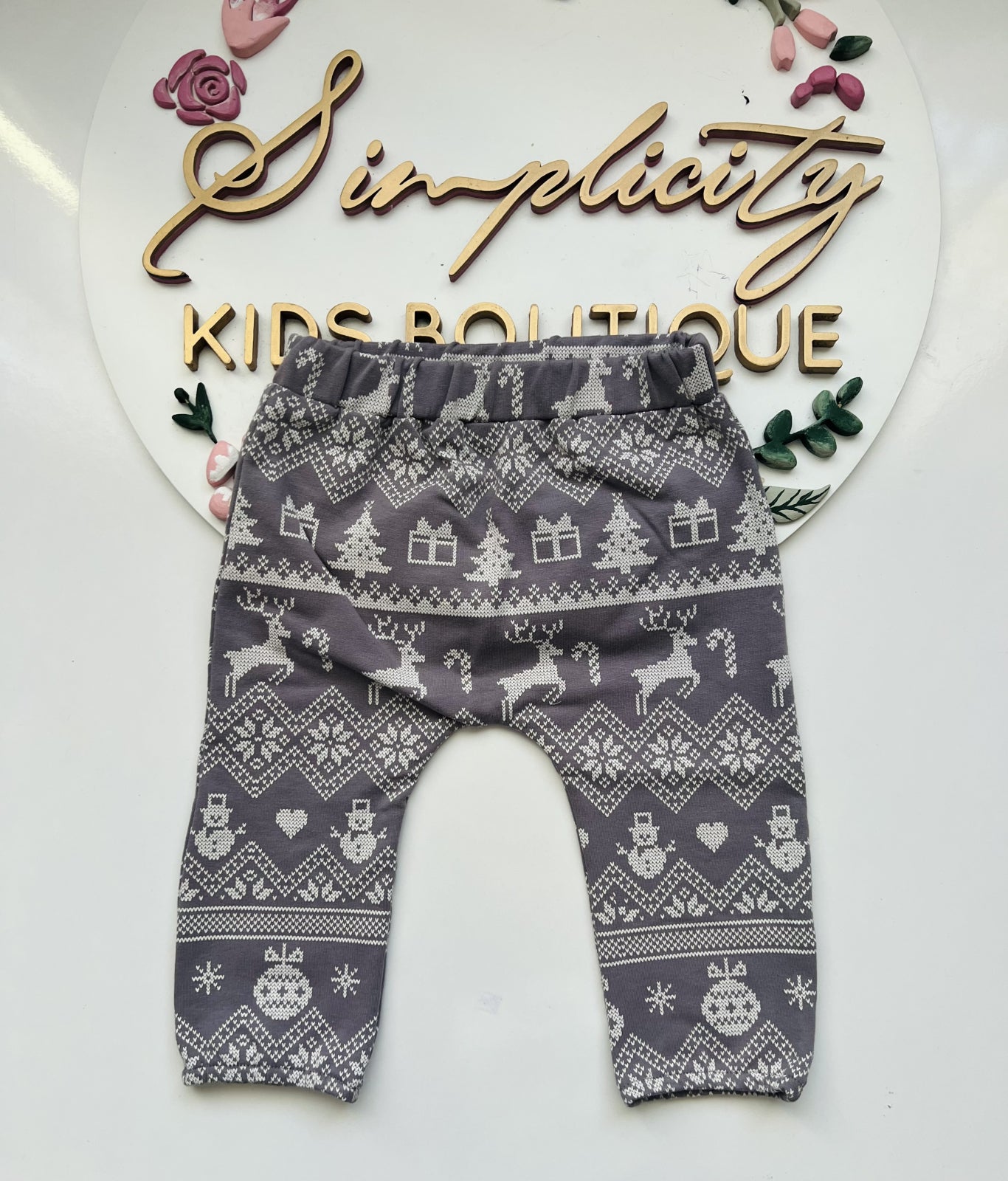 Pantaloni baieti Christmas Grey