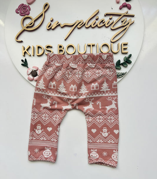 Pantaloni fetite Christmas Pink