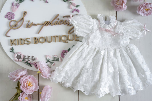 Rochie Botez Agnes White