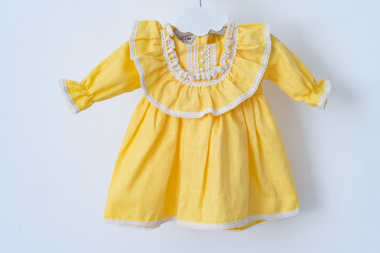 Rochie fetiță Avery - Galben