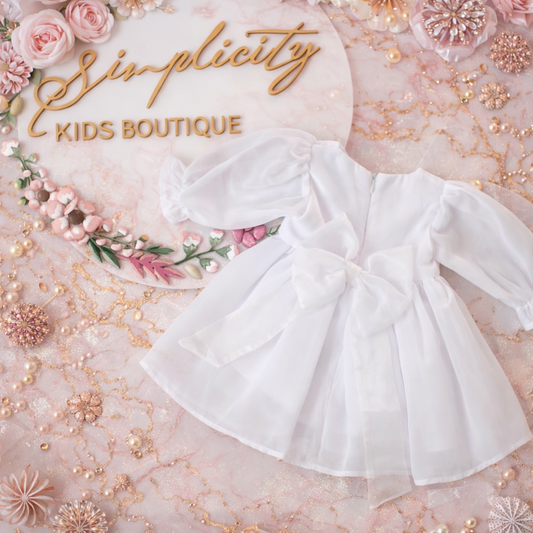 Rochie fetite botez din voal Martha