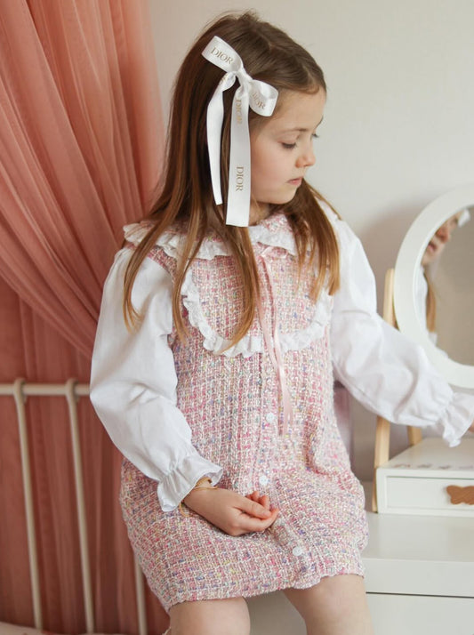 Rochie fetite din stofa roz