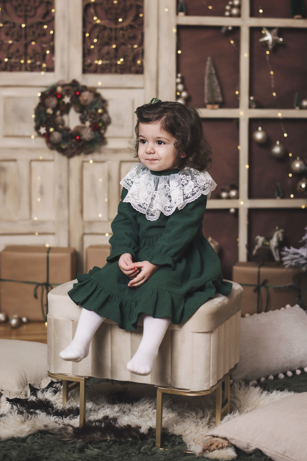 Rochie fetite Muselina Green