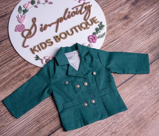 Sacou botez baieti verde