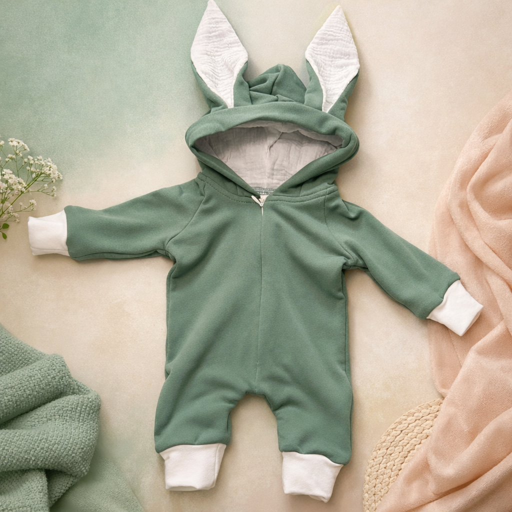 Salopetă verde iepuras