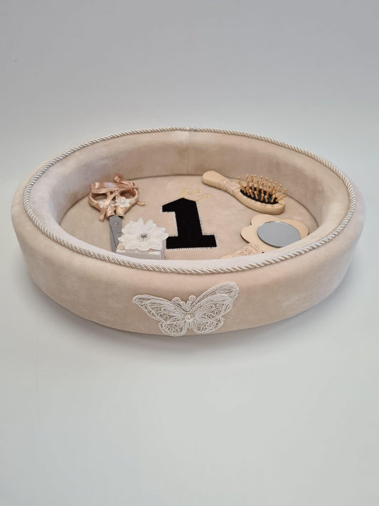 Set aniversare Velvet Beige Butterfly