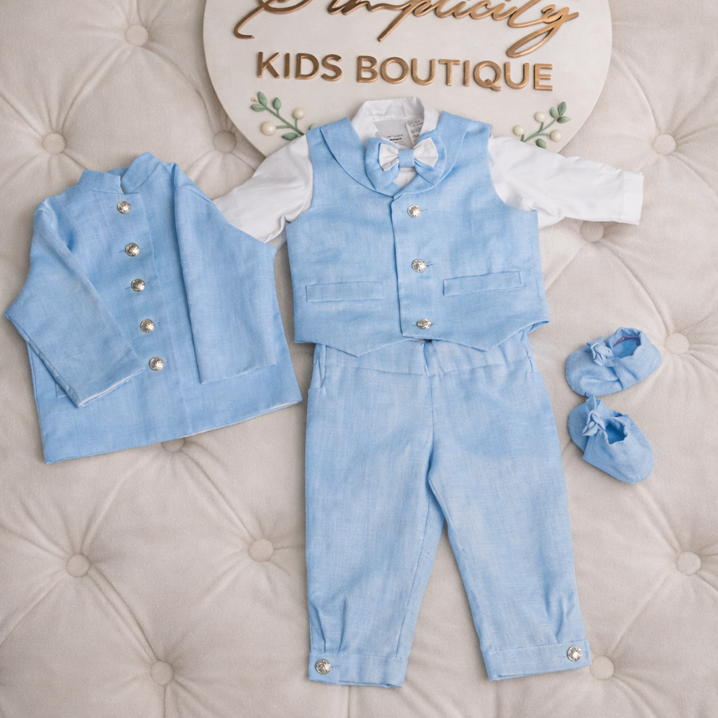 Set complet botez bleu - 6 piese