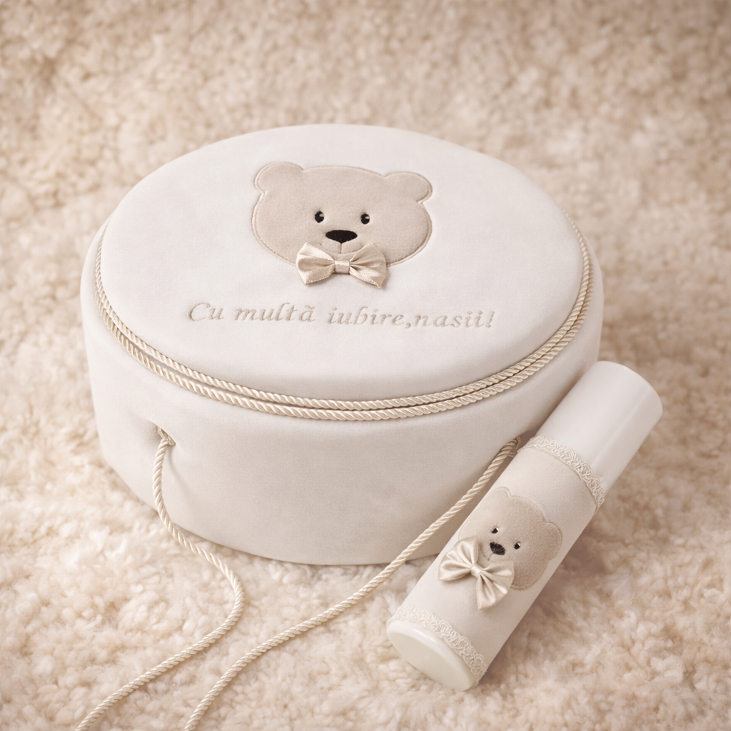 Trusou botez Ursuleț Alb