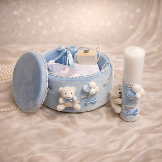 Trusou botez Luxury Baby Blue