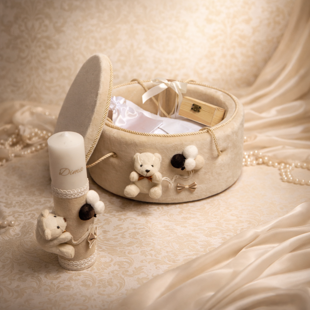 Trusou botez Luxury Beige Bear