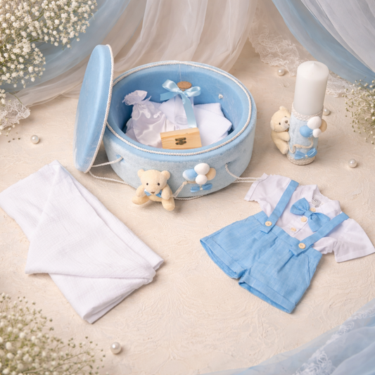 Trusou botez Luxury Blue + costum botez Adam Summer