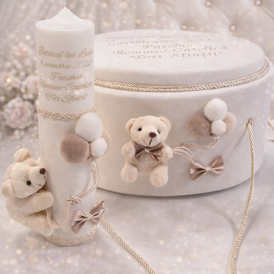 Trusou botez Luxury White Bear
