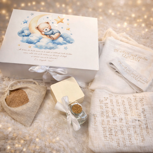 Trusou Pure White Bear din muselina - livrare rapida