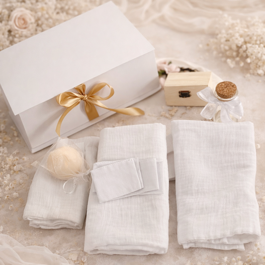 Trusou White din muselina -cutie personalizabila